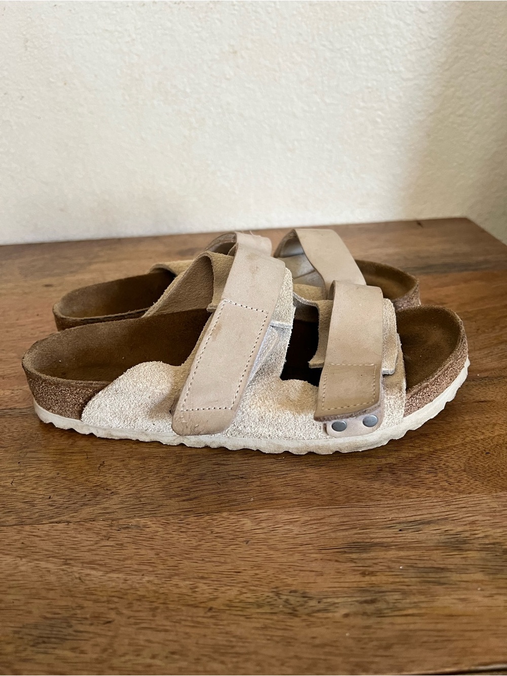 Birkenstock Uji Antique White Nubuck/Suede Leather Regular Size 6-6.5 - Picture 2 of 13